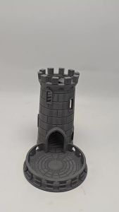Sacesr Medieval Castle Style DND Dice Rolling Tower Twister Portable Tabletop Accessory Game Tray for Role Playing Board Game Party Z1H5K