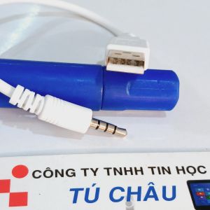 Cáp 3.5 ly ra USB / Chuẩn 3.5 ly (4 điểm cực) ra USB 2.0 (Đực) - Đoạn dây 10Cm