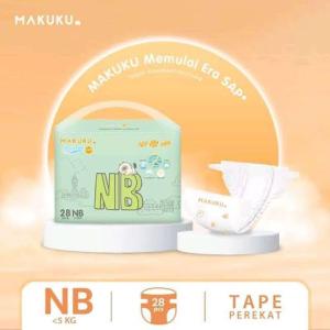 TERLARIS !!! MAKUKU Air Diapers Comfort+ Tape Nb28 S36 | M34 | L32 | XL32 | XXL28 / Promo Murah Popok Bayi Anti Gumpal Tipis Cepat Kering