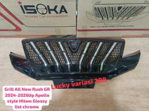 GRILL DEPAN ALL NEW RUSH GR SPORT FACELIFT 2024 2025 2026 2027  MODEL APOLLO/PRADO HITAM GLOSSY HITAM DOFF