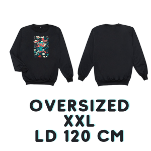 Sweater Wanita Big size Motif Idea Bahan Fleece / Sweater Wanita Ukuran Jumbo / Sweater Korea Wanita Ukuran Besar / Sweater Wanita Ukuran XXL