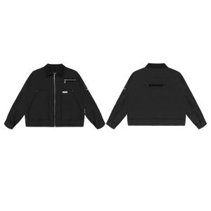 Áo khoác dù local brand chính hãng croptop DAVIES nam nữ màu đen chống nước form rộng Ticke Classy Jacket I D35-AK4