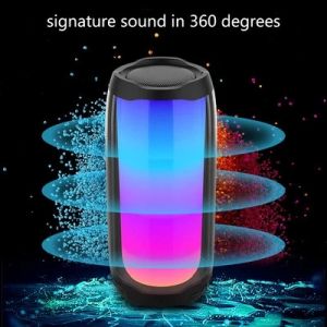 Portable Full Screen Dynamic Night Light Bluetooth Audio Colorful Lights Surround Stereo Wireless Speaker Usb TF Card MP3 Player