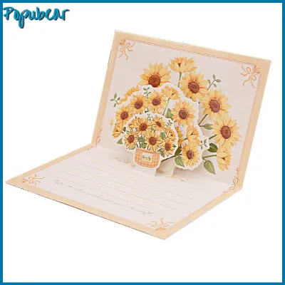Flower Bouquet Pop Up Cards 3d Pop Up Greeting Cards 3d Pop-up Flower Bouquet Greeting Card – Handmade Rose Sunflower Tulip Design for Mothers Day Graduation Anniversary Gift – for Special