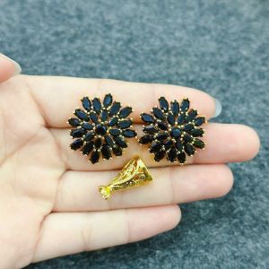 Anting Sumpel Permata Zirkon Padi Lapis Emas Mewah Premium Wanita Elegan High Quality Motif Baru