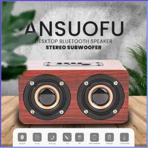PENGIRIMAN CEPAT ANSUOFU Desktop Bluetooth Speaker Stereo Subwoofer W5 / speaker bluetooth full bass outdoor portable suara kencang keras / speaker komputer pc full bass aktif usb laptop mini
