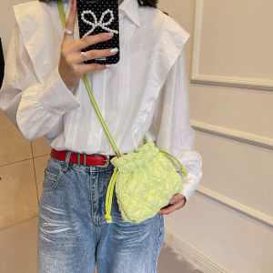 MOJOYCE กระเป๋าสะพายข้างผู้หญิงแบบผูกเชือกพร้อมสายถอดได้ ดีไซน์เก๋สำหรับเดินทางและใช้ในชีวิตประจำวันในหลายสีสัน