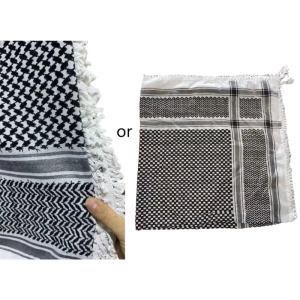 Religious Arab Adult Keffiyeh Headscarf Turban Jacquard Pattern Scarf Outdoor Headscarf for Male Daily Hair Accessory