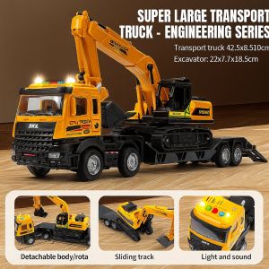 🚚Baby Educational Early Education Story Car Engineering Car Storage Alloy Car Boy Container Ejection Car Childrens Toys