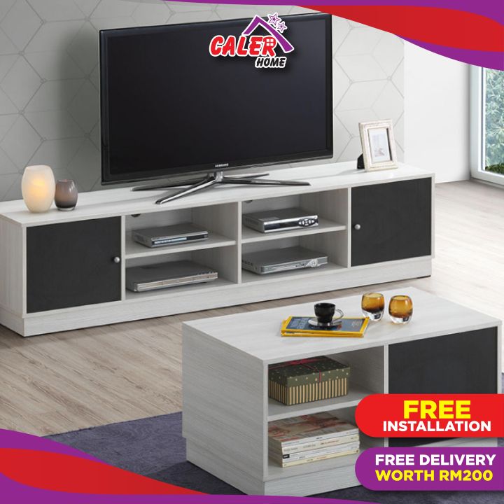 [100 FREE SHIPPING] Caler Home Unni Tv Console + Coffee Table Living Set Tv Tv Rack