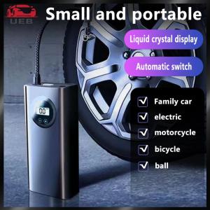 [UEB AUTO]Electric Air Compressor Rechargeable High Precision Small Air Pump with Digital Pressure Gauge Portable Air Pump 1500mAh