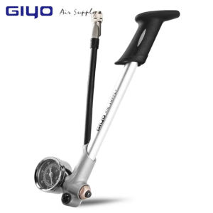 GIYO-Bicycle Pump with Gauge Air Inflator Schrader Cycling Air Hose Shock Fork Tire Bike Pumps GS02D 300psi