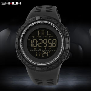 SANDA Luxury Brand Mens Fashion Outdoor Sports Watch Countdown Waterproof Military Digital Watch Mens Military Clock