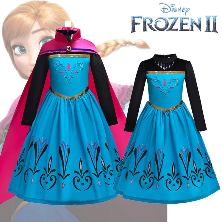 blue dress for baby girl Kids Girls Frozen Anna Fancy Dress Princess Cosplay Party Birthday Cos –  FANTASIA Costume Shop main image 1