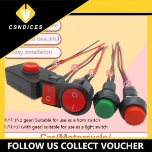 [Csndices] Modified Switch Button Mini Switch Electric Car Wiring Lights Horn Modification Motorcycle Small Switch