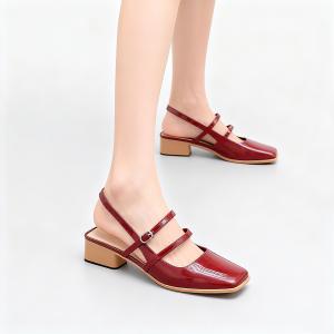 Womens Mary Jane Shoes French Vintage Thick Heel Style 2026 New Summer Popular Versatile Toe Sandals Super Comfortable Womens Shoes