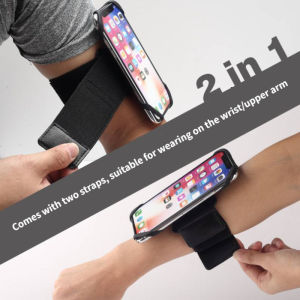 Sport Armband Mobile Phone Removable 360° Rotating Wristband Belt Jogging Cycling Arm Band Holder Wrist Strap Cellphone Bracket Stand for 4.0-6.5 inch smartphone Universal
