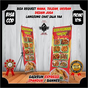 spanduk banner streamer jualan seblak prasmanan - banner jualan seblak