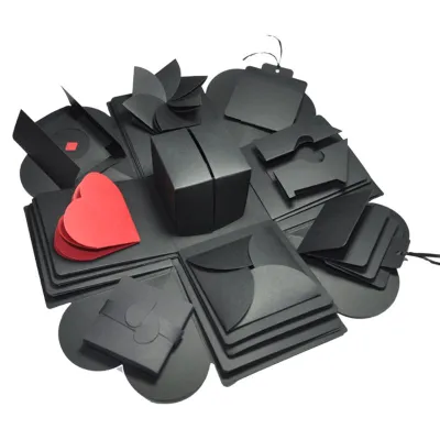 Square DIY Surprise Explosion Photo Box Mystery Gift Box Kotak Explosion Set Hadiah Kotak Gambar
