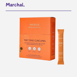 Mật Ong Nghệ Curcumin Miele Hộp 15 Sticks Cho Một Dạ Dày Khỏe Mạnh và Giúp Tăng Cường Sức Để Kháng ( 15 sticks x 15G )