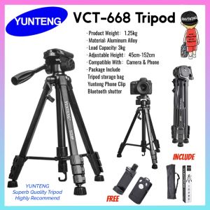 ORIGINAL YUNTENG VCT-668 Video Tripod For Canon Nikon Pentax DSLR Camcorders Phone