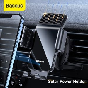 🥇✅SG READY STOCK✅Baseus Magnetic Car Phone Holder Solar Power Car Mount Stand Mobile Phone Holder For iPhone 12 13 Samsung Car Holder