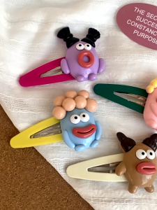 Girls Hair Clip Funny Hairpin Y2K Adorkable Headdress Hair Accessories Devil Cartoon Snap Clip Hairpin