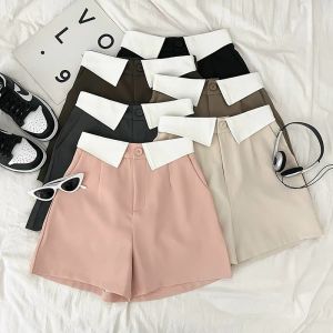 Quần đùi quần short chất liệu ruby hàn loại 1 lưng cao cạp bẻ phối lưng thun sau kiểu dáng basic dễ mặc-XMTĐ