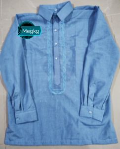 Random Design Light Blue Barong Sleeve for Office and Formal Occasions