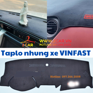 Thảm Taplo Nhung xe Vinfast VF3 VF5 / Herio Green VF6 VF7 VF8 VF9 VFe34 / Nerio Green Fadil Lux A Lux SA thảm đẹp dày dặn 3 lớp chống trượt