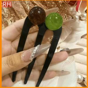 🔥🔥🔥ranghe Pháp xoắn ngọc trai hạt tóc dính tóc Clip Acetate hình chữ U kẹp tóc cổ điển rùa Vỏ phụ nữ tóc Bun Pin mũ nón