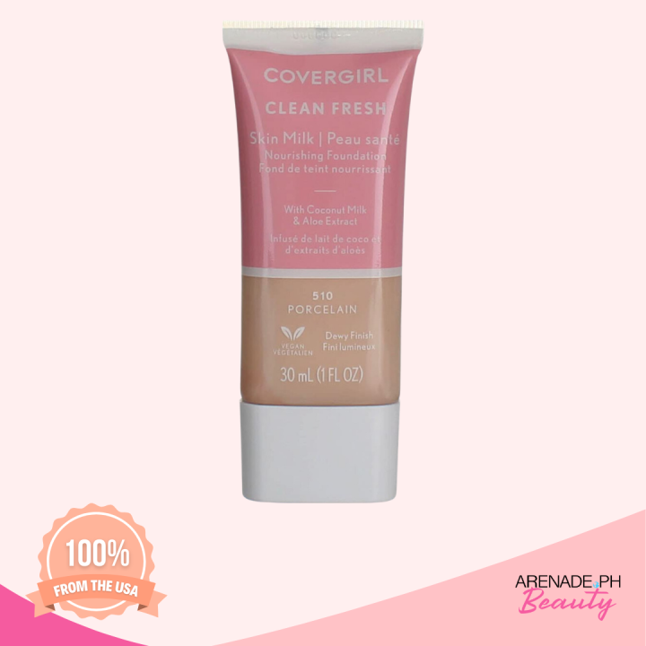 COVERGIRL Clean Fresh Skin Milk Nourshing Foundation With Coconut Millk ...