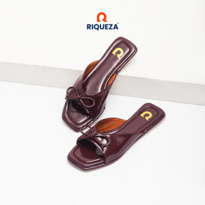 Riqueza MARIE Sendal Slop Teplek Pita Wanita Sandal Slides Cewek Kekinian