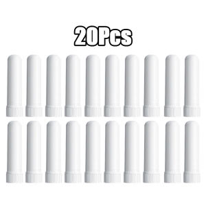 20Pcs Blank Plastic Inhaler Empty Nasal Inhaler for Essential Oil