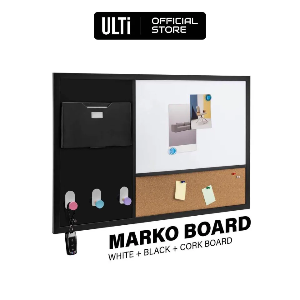 ULTi Marko Board Whiteboard, Blackboard Bulletin Cork Board