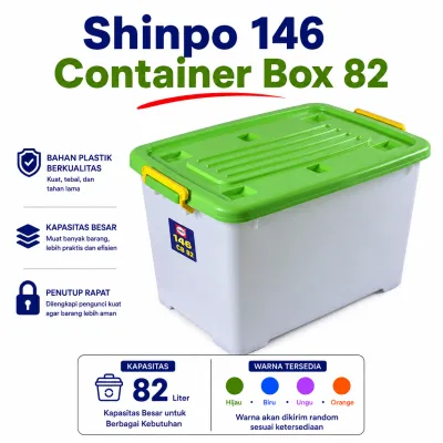 (INSTAN ONLY) Container Box Jumbo Series 52~200 Liter Kapasitas Bervariasi Bahan Plastik Berkualitas SNI ORI - RD
