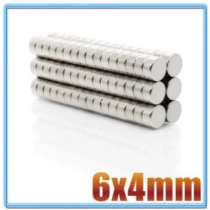 แม่เหล็กกลม 6X4 มม. 10/50/200/1000 ชิ้น อุปกรณ์เสริม 6*4 มม. สำหรับงานฝีมือ โมเดล ตู้เย็น ตู้เย็นสำนักงาน ไวท์บอร์ด วิทยาศาสตร์