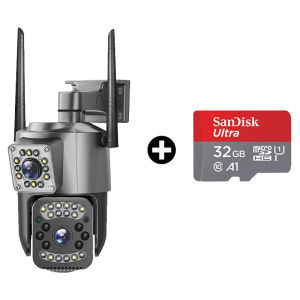 XIAOMI V380 PRO CCTV Camera Wifi Connect 360 Dual Lens 4K PTZ Camera Motion Detect Night Vision Two-Way Voice Audio WIFI Connection Phone Remote Waterproof Outdoor