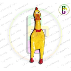 Squeaker Yellow Rubber Chicken Dog Toy Screaming Chicken Squeak
