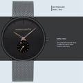 Jam Tangan Pria Sangat tipis Hannah Martin 100% Original korea fashion Cowok kado ulang tahun Jam anti air Quartz laki laki Arloji Tahan Air murah cowo tangan simple Men Watch Stainless steel mesh belt COD. 