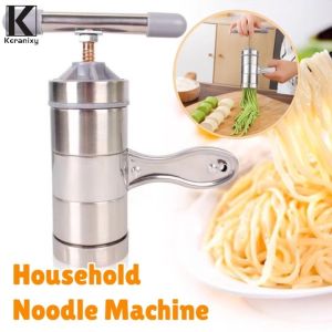 Keranixy Stainless Steel Household Noodle Machine Spaghetti Pasta Maker Manual Press Noodle Making Machine