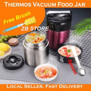 304 S/Steel Thermos Food Jar/Thermal Vacuum Flask/Lunch Box/Stainless Steel (SG STOCK)