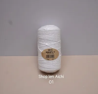 Sợi simply cotton móc túi xách túi tote mũ nón lên dáng cứng cáp chắc chắn tự nhiên