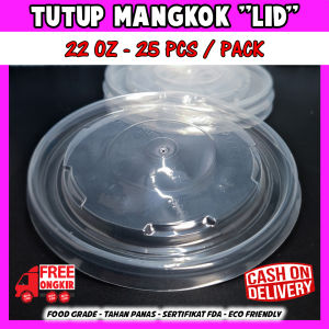 TUTUP PAPER BOWL 22 Oz 650 ml (25 pcs) / LID / TUTUP MANGKOK KERTAS 22 OZ