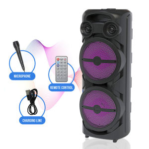 Party Box ZQS8202S High Power Portable Bluetooth Speaker Double 8 inch 30W dj bass loud speakers bass powerful subwoofer box
