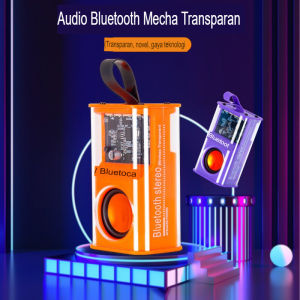 Speaker Bluetooth Mecha Mini 5w Transparan Audio LED Rhythm TWS