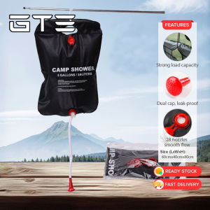 GTE 20L Shower Bag Camping Water Bag Heated PVC Waterproof Storage Water Bag Outdoor Equipment Camp Beg Mandi Lipat Tenaga Suria Untuk Perkhemahan - Fulfilled by GTE SHOP