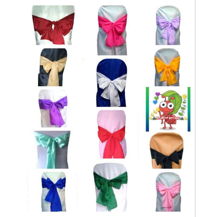 BRIGHT monoblock chair COVER RIBBON/ chair back decor ribbon/ catering ...
