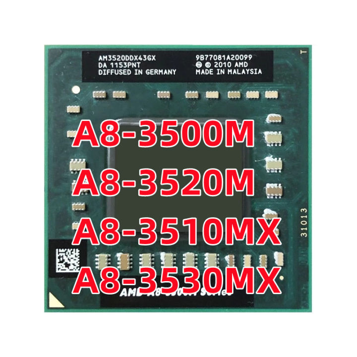 AMD A8-Series A8 3500M 3520M 3510MX 3530MX GHz Quad-Core Quad