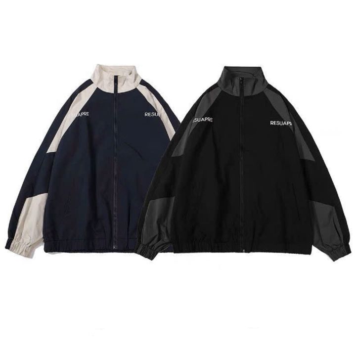 Áo Khoác Dù RESUAPRE Phối Màu Đẹp 2 Lớp Nam Nữ  - Áo khoác Bomber Gió Có Khóa Kéo Zip Unisex